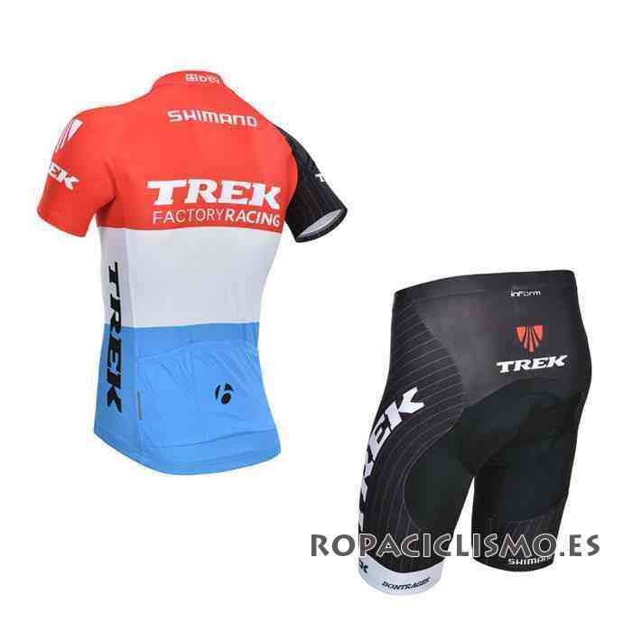 2014 Maillot Trek Azul Rojo Mangas Cortas